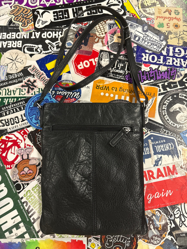 VTG MARGOT BLACK LEATHER CROSSBODY