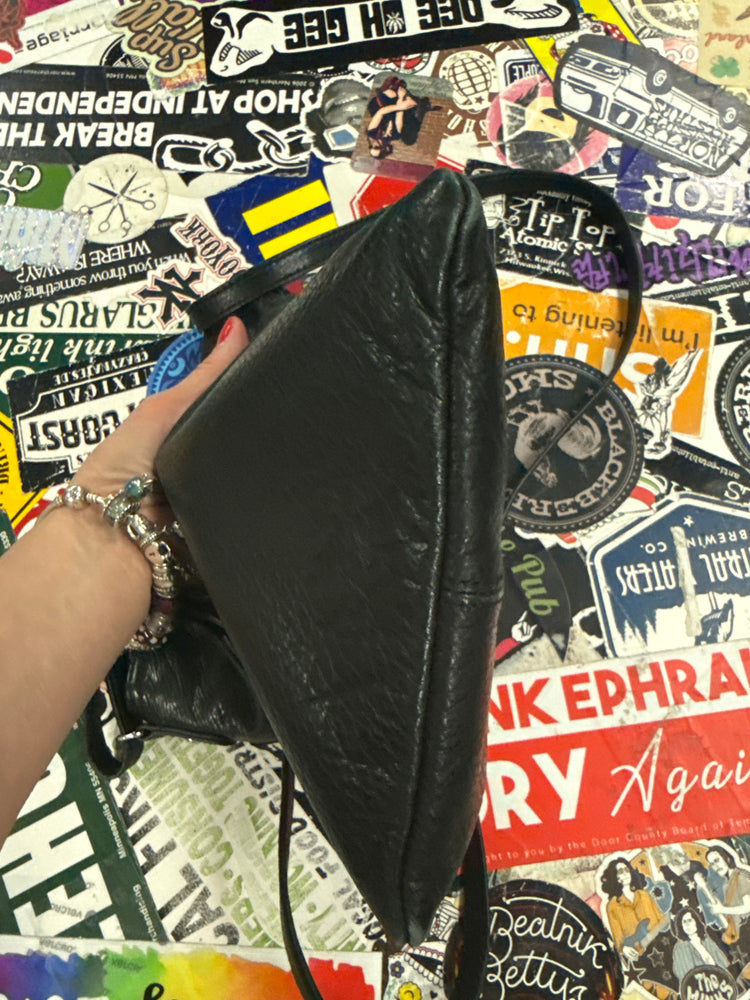 VTG MARGOT BLACK LEATHER CROSSBODY