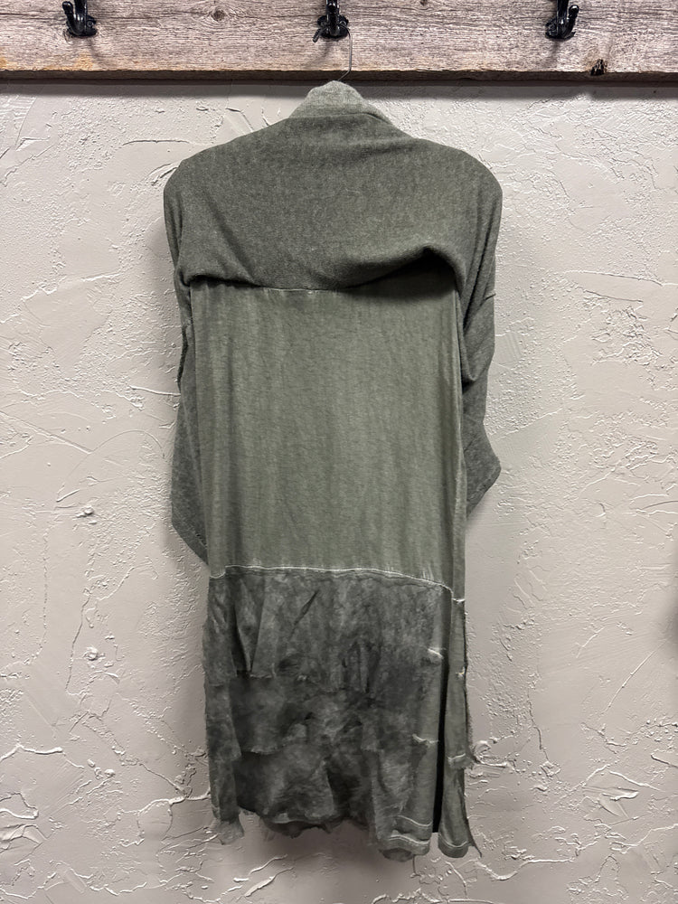 SCANDAL LAYERED COWL NECK SWEATER
