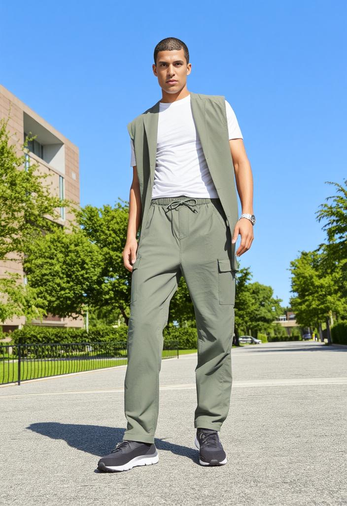 URBAN MAN ELASTIC WAIST CARGO