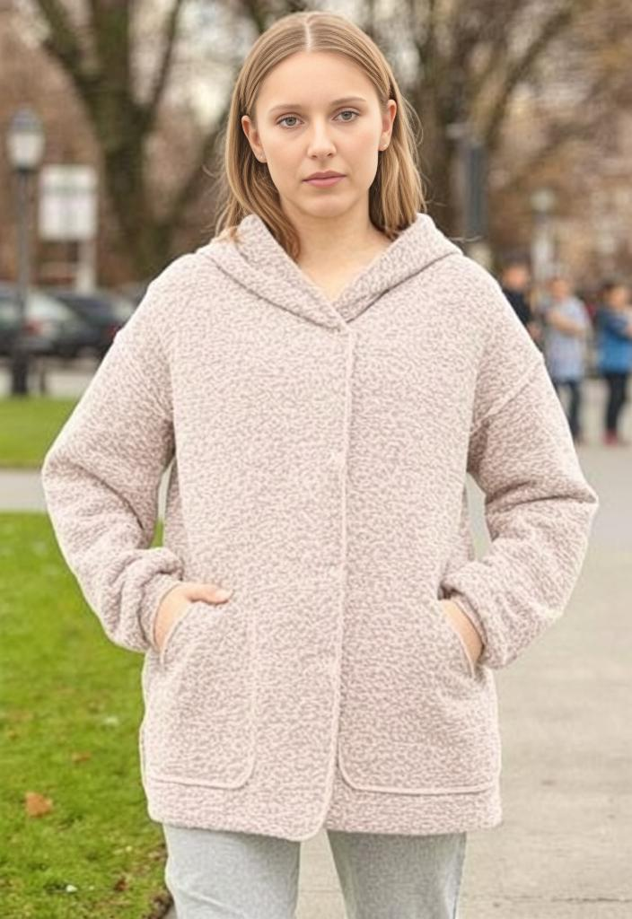 MAX STUDIO HOODED TEDDY BEAR COAT (org$118)