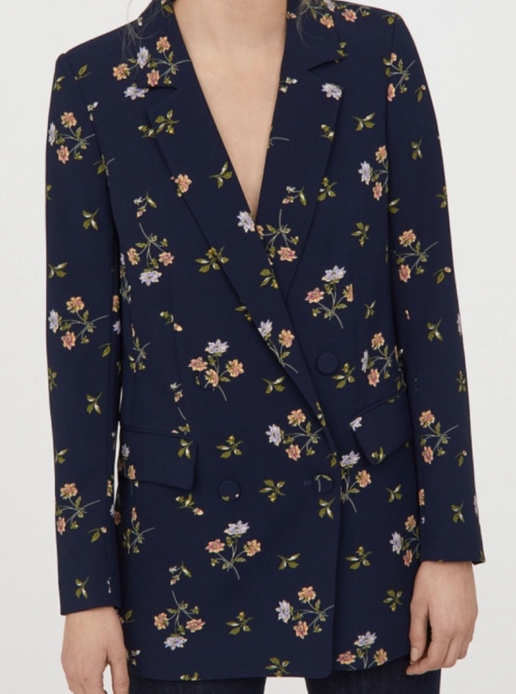 H&M LIMITED EDITION FLORAL PRINT BLAZER