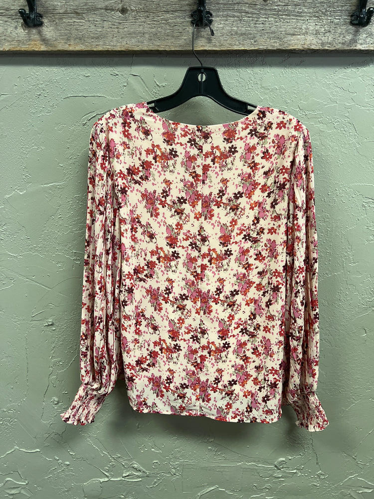ENRTO FLORAL V-NECK BLOUSE