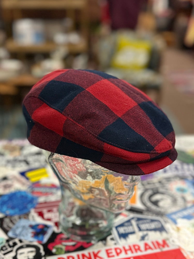 BUFFALO PLAID NEWS BOY CAP