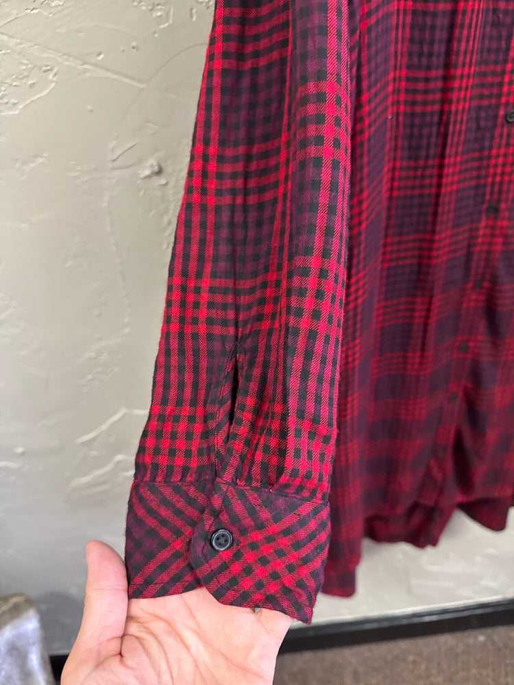 PLAID SHIRT DRESS