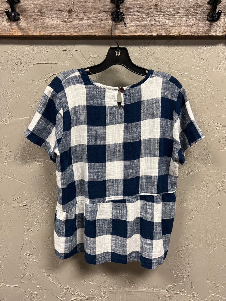 CHECK BABYDOLL TOP