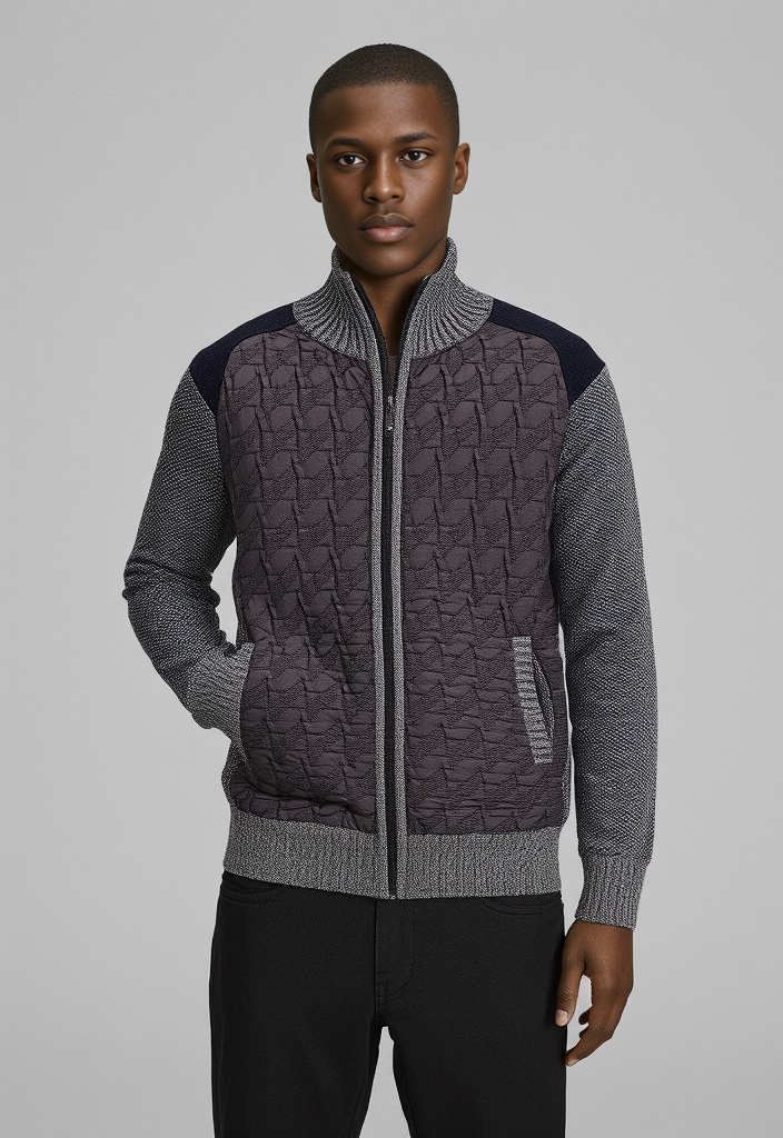 MSMSSE CASUAL FULL ZIP SWEATER