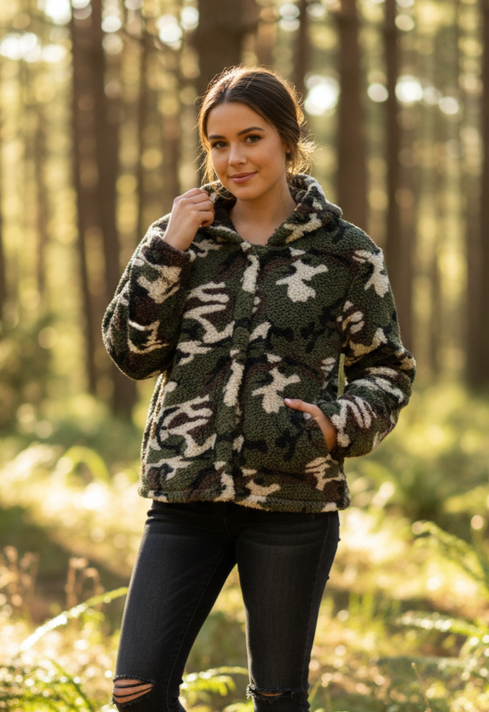 NWT CALI 1850 HOODED SHERPA JACKET