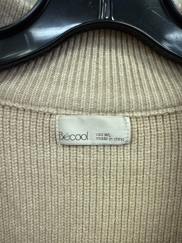 BECOOL QUARTER ZIP SWEATER