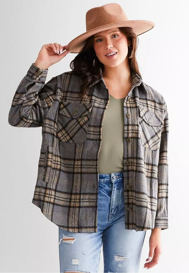 MISS ME FLANNEL SHACKET