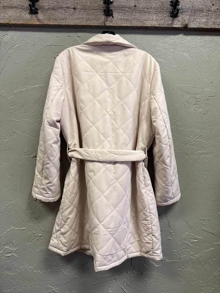 QUILTED WRAP COAT