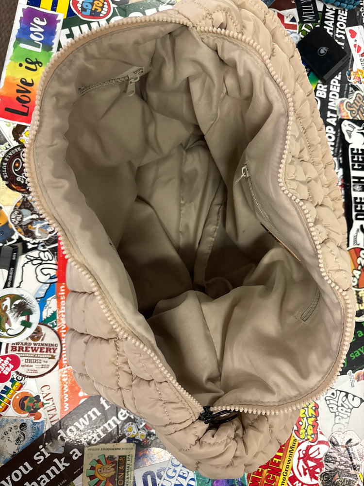STREET LEVEL QUILTED TOTE (org$80)