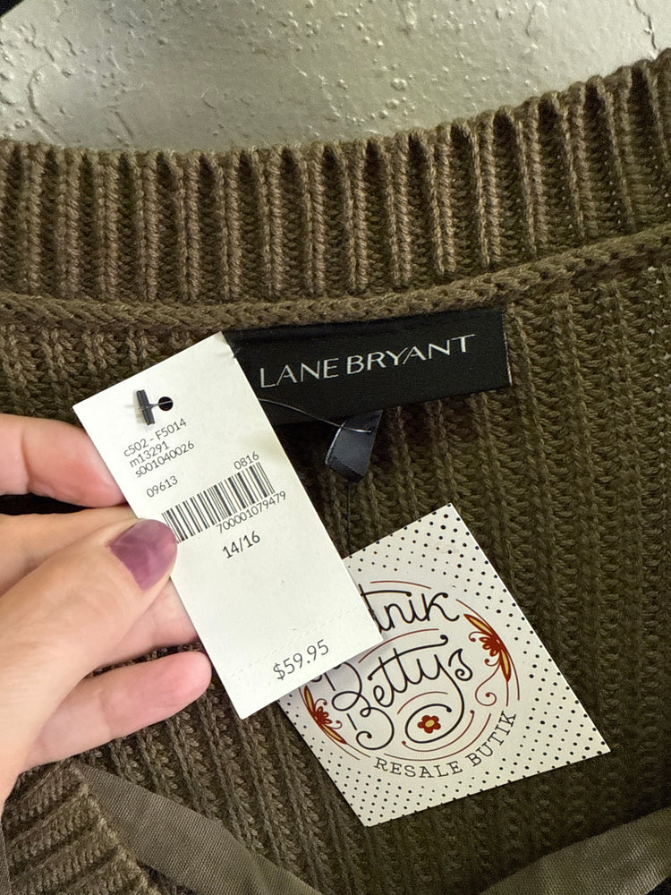 NWT LANE BRYANT LACE V SWEATER (org$60)