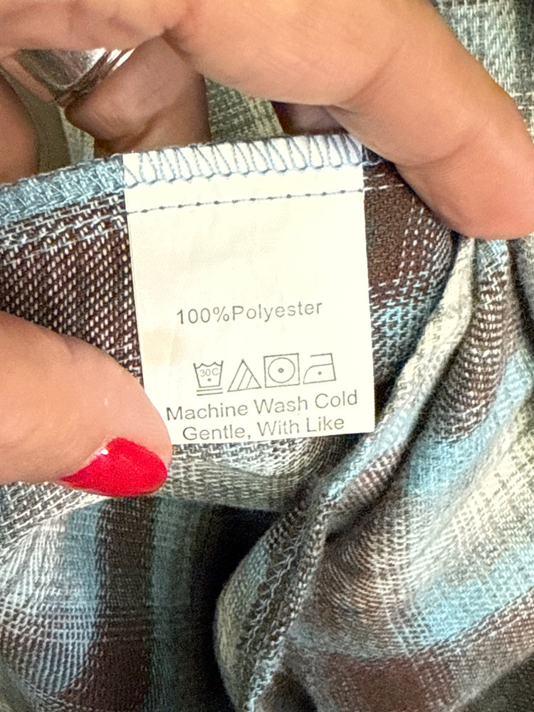 FLANNEL TIE-BACK DRESS