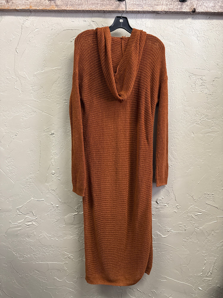 PINK ROSE HOODED CARDIGAN