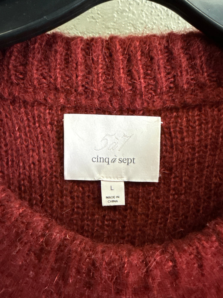 CINQ a SEPT BRUSHED CREWNECK SWEATER (org$300)