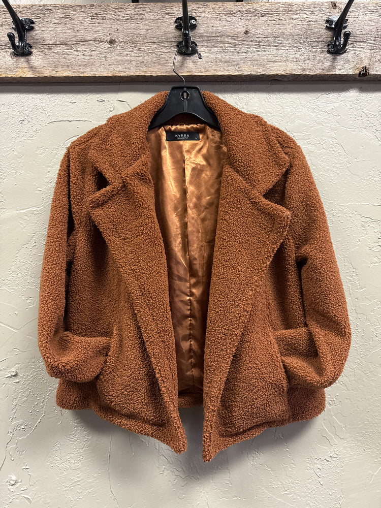 KYRRA TEDDY BEAR CROP JACKET