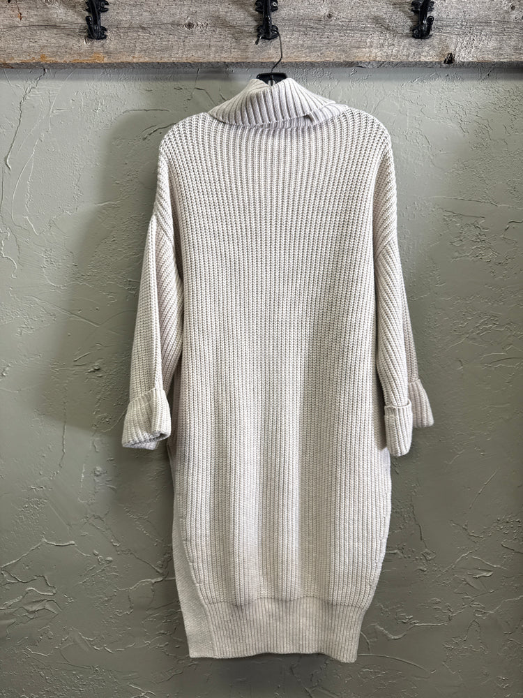 MOTH RIBBED T-NECK SWEATER