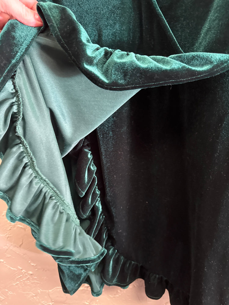 JACK VELVET FAUX WRAP DRESS (org$88)