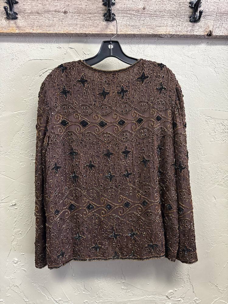 VTG JKARA BEADED EVENING JACKET