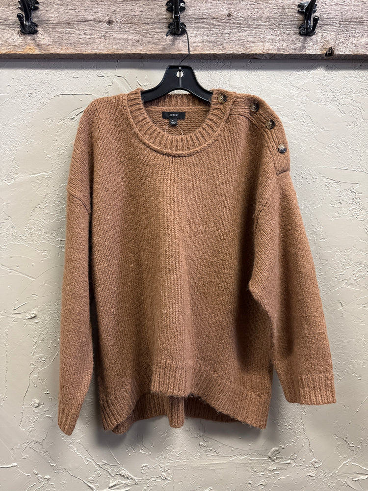 NWT J CREW BUTTON SHOULDER SWEATER