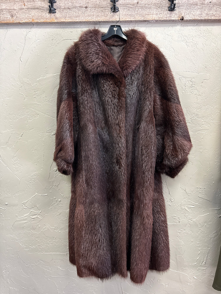 FULL LENGTH NUTRIA FUR COAT