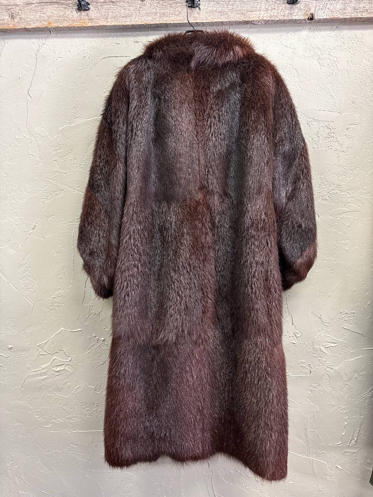 FULL LENGTH NUTRIA FUR COAT