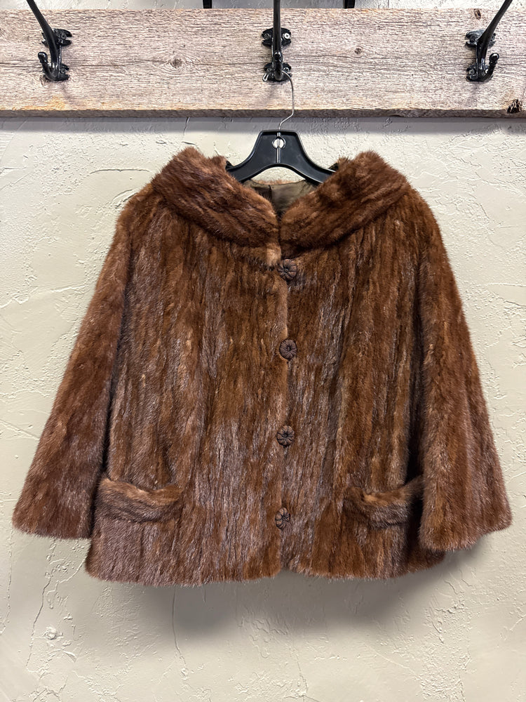 VTG NIGBOR FURS CROP JACKET