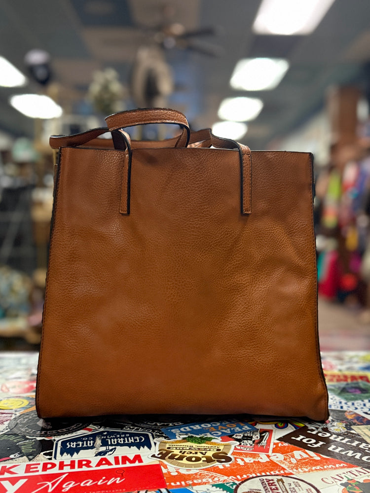 NWT CARLOS VEGAN LEATHER TOTE (org$98)