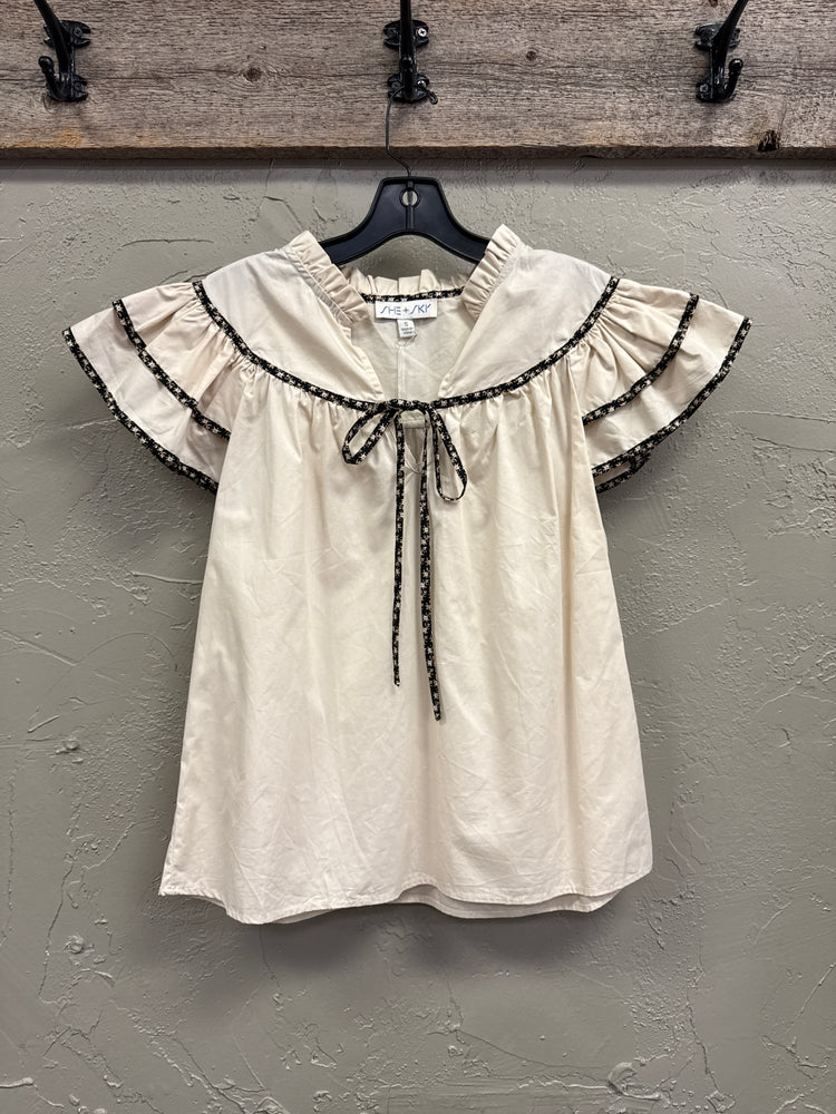 NWT SHE+SKY COTTON BLOUSE