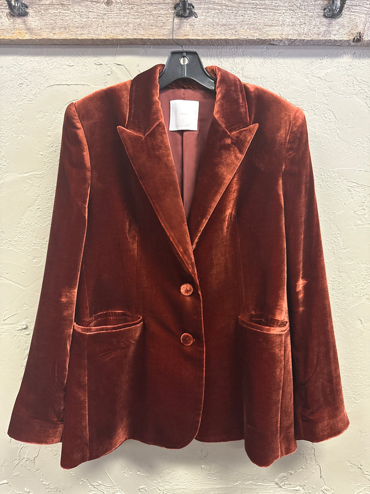 MNG VELVET SUIT BLAZER (org$220)