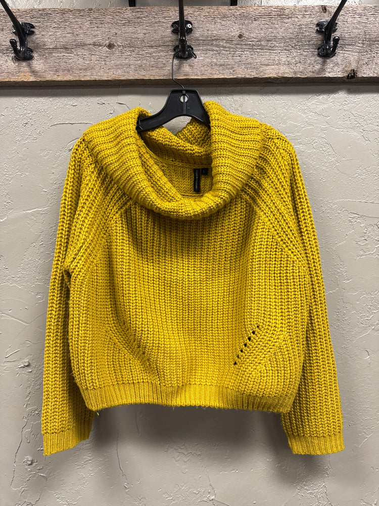 MOON & MADISON COWL NECK CROP SWEATER