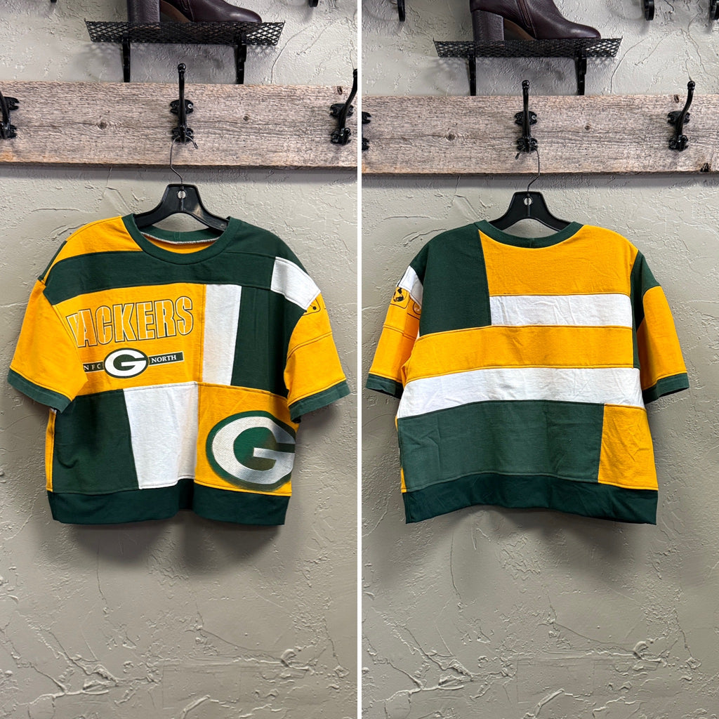 REBETTY PATCHWORK PULLOVER SHIRTS