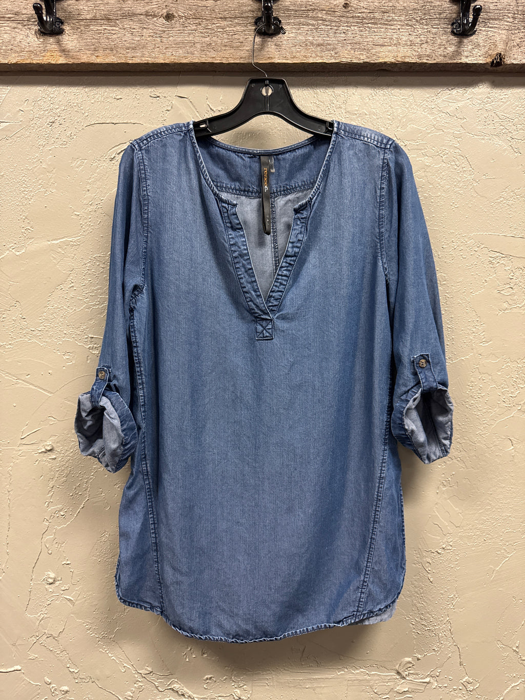 RENEE C CHAMBRAY TOP