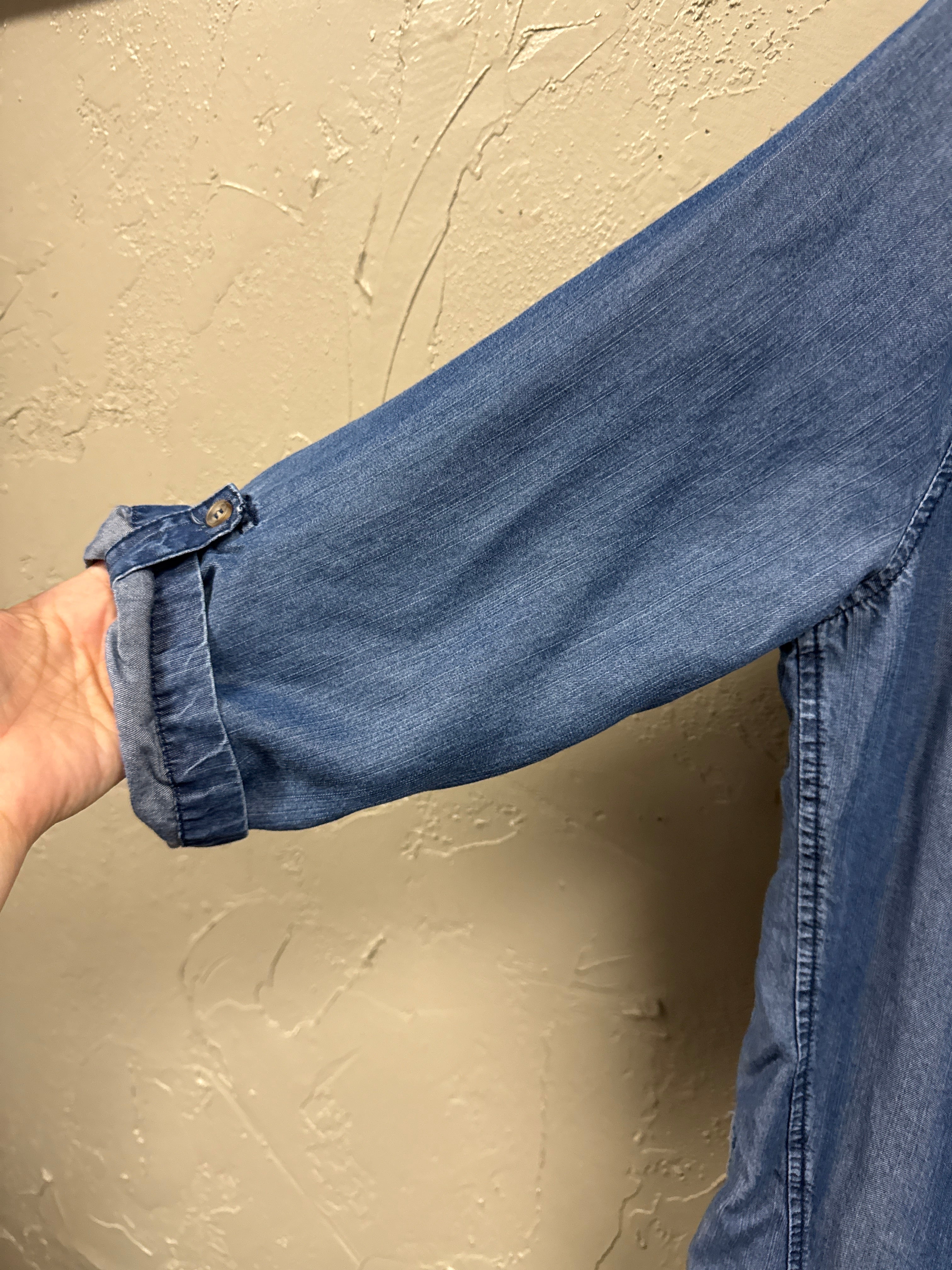 RENEE C CHAMBRAY TOP