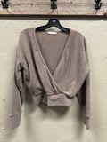 LUSH CROSSOVER CROP SHIRT