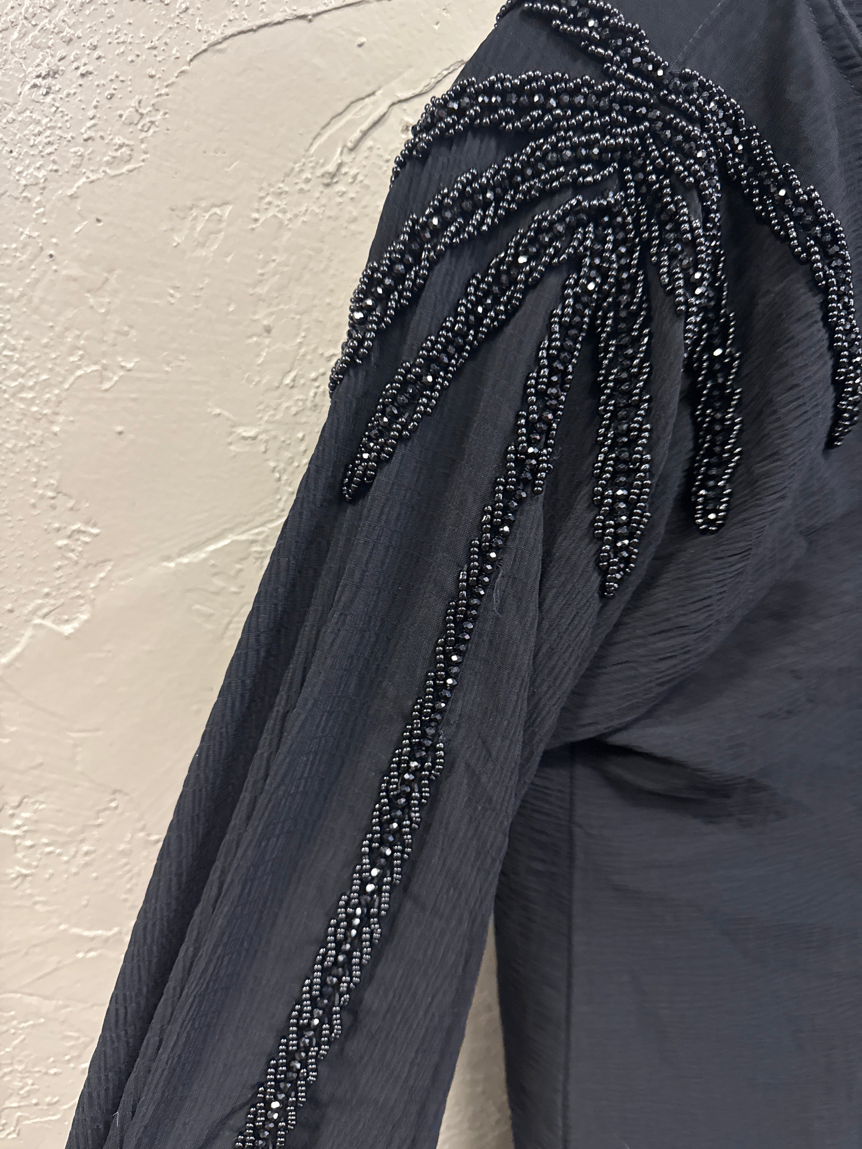 ALMOTAHJEBA BEADED ABAYA