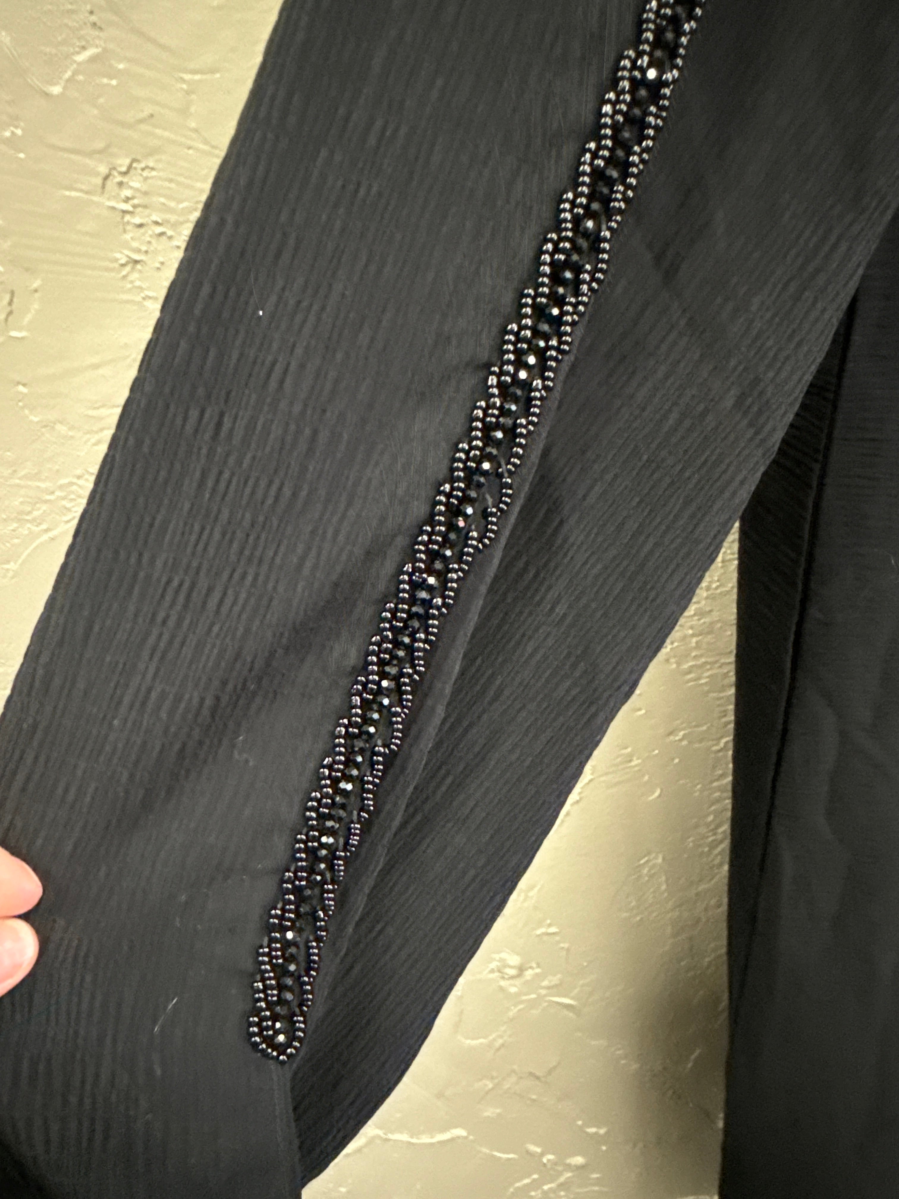 ALMOTAHJEBA BEADED ABAYA