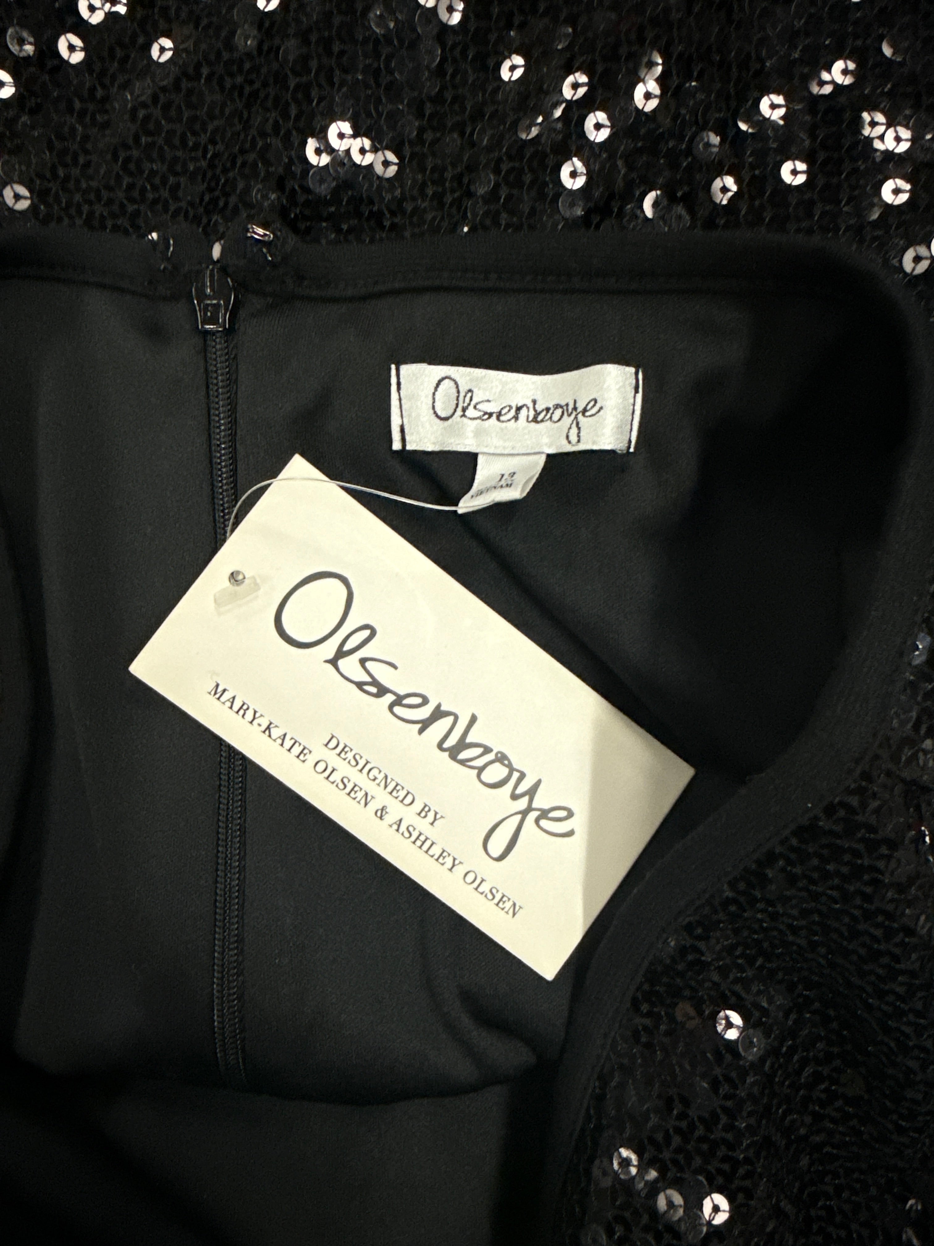 NWT OLSENBOYE SEQUIN PENCIL SKIRT (org$52)