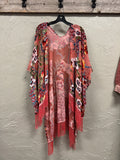 NWOT VELVET FLORAL KIMONO