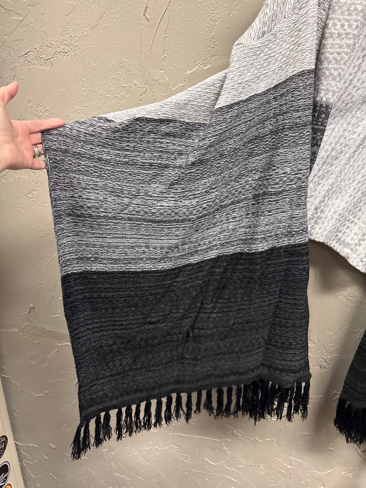 INDIGO THREAD BI-LEVEL CARDIGAN