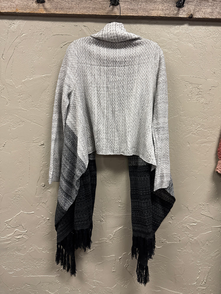 INDIGO THREAD BI-LEVEL CARDIGAN