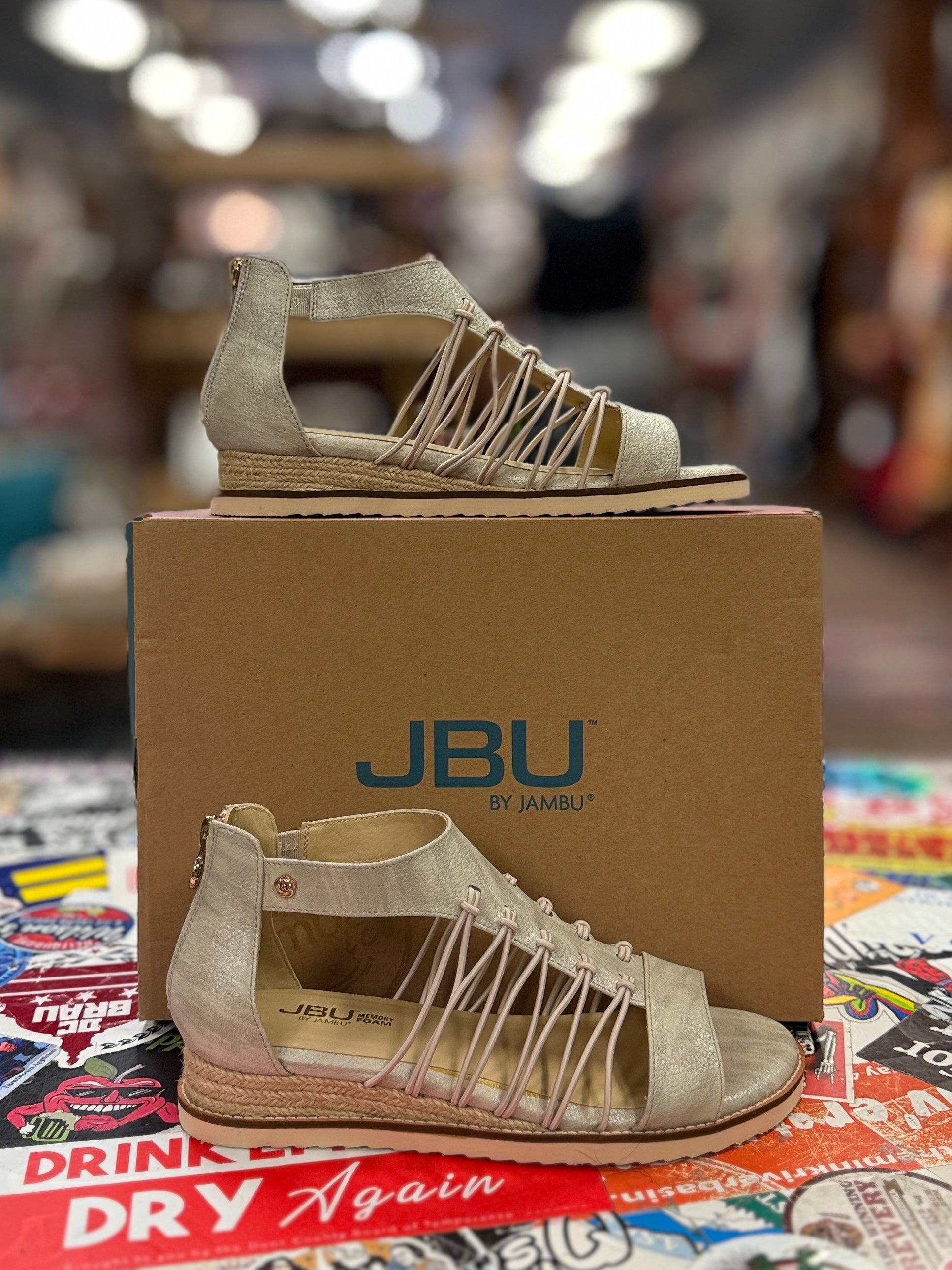 NIB JBU Gladiator-Style Wedge (org$68)