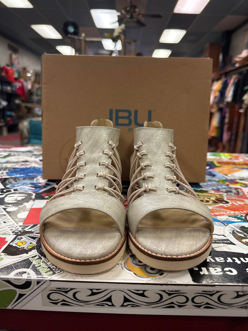 NIB JBU Gladiator-Style Wedge (org$68)