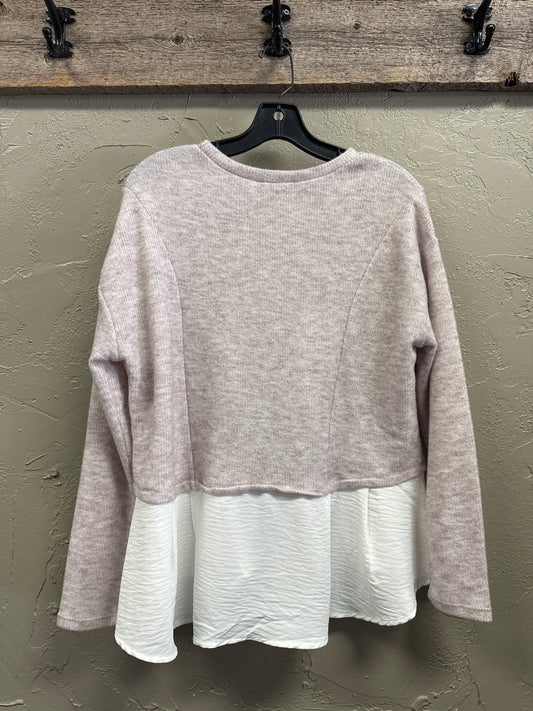 NWT FRED DAVID RUFFLED SWEATER