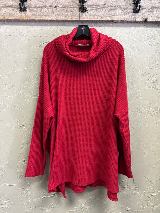 ZENANA WAFFLED COWL NECK