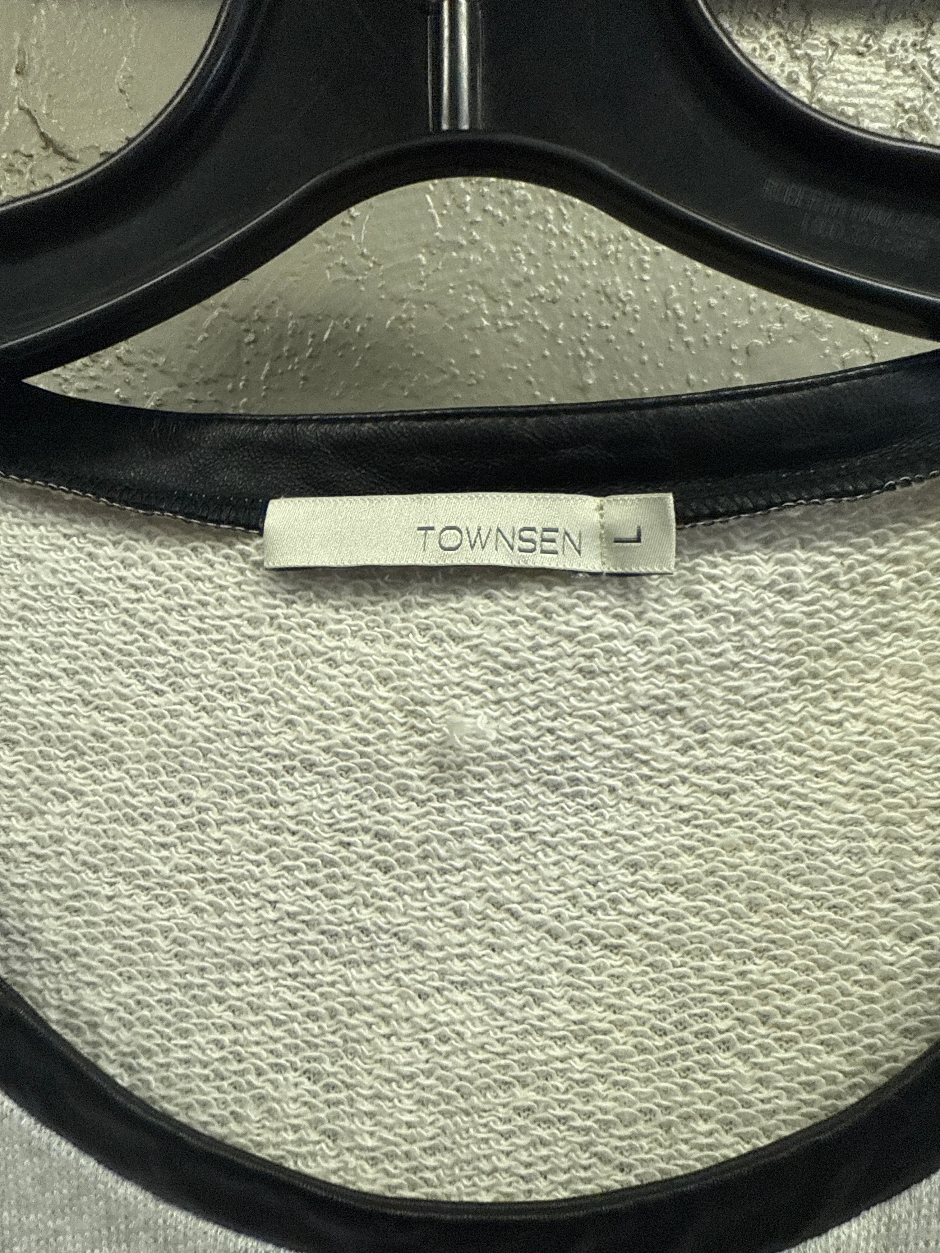 TOWNSEN LEATHER TRIM COTTON SWEATER (org$129)