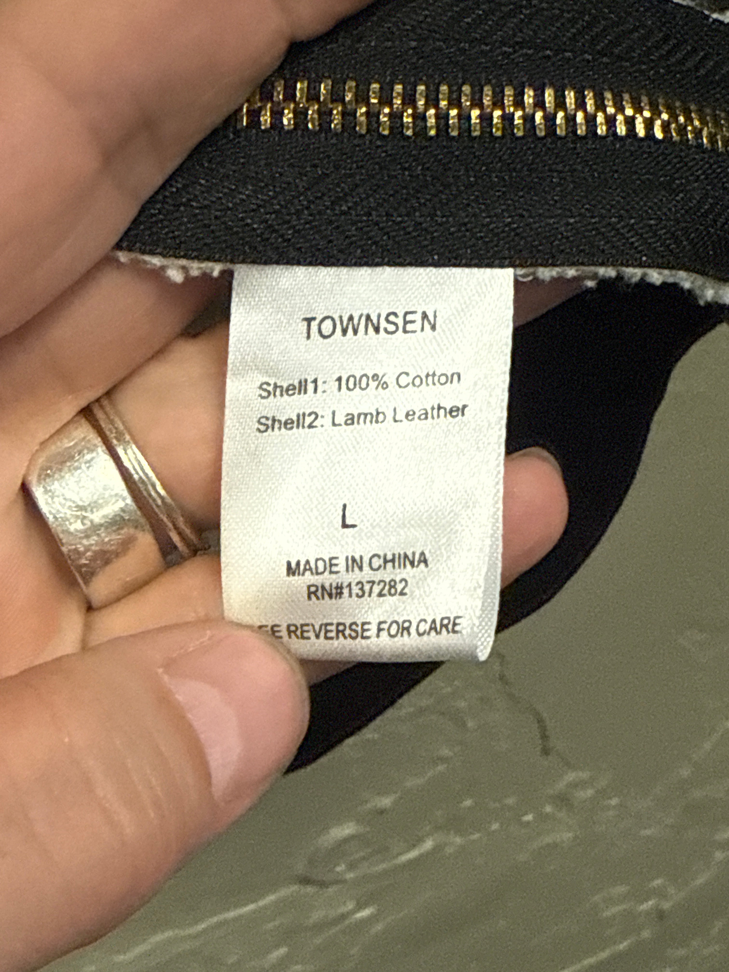 TOWNSEN LEATHER TRIM COTTON SWEATER (org$129)