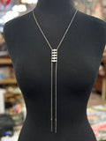 NWOT SILVER TONED LADDER NECKLACE