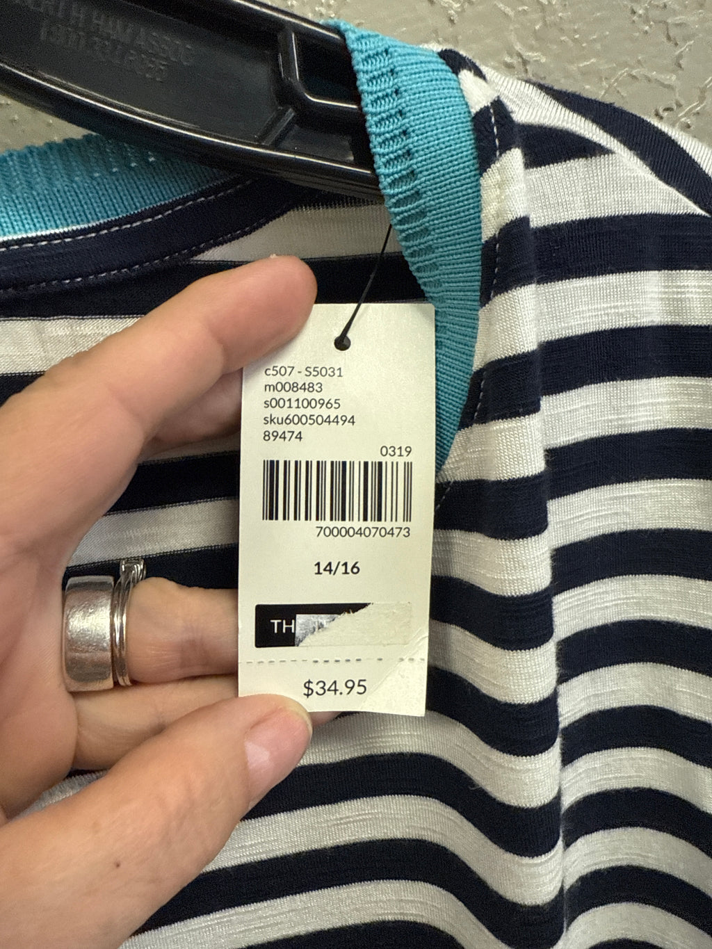 NWT LANE BRYANT STRIPED TEE (org$35)
